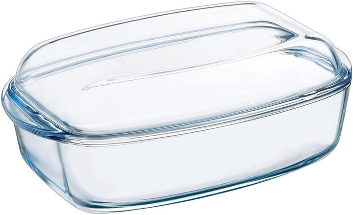 Pyrex Essentials Rechteckige Kasserolle mit Deckel 4,5 Liter