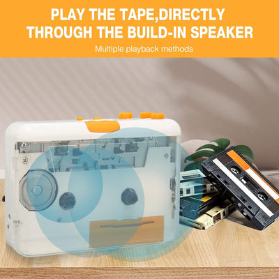 Annadue Kassettenspieler, USB-Kassettenkonverter, Plug-and-Play-Unterstützung, Tragbarer MP3-Musikka