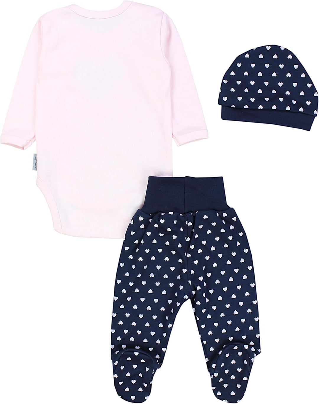 TupTam Baby Mädchen Jungen Bekleidungsset Langarmbody Hose Mütze mit Aufdruck Spruch 3 teilig 62 Her