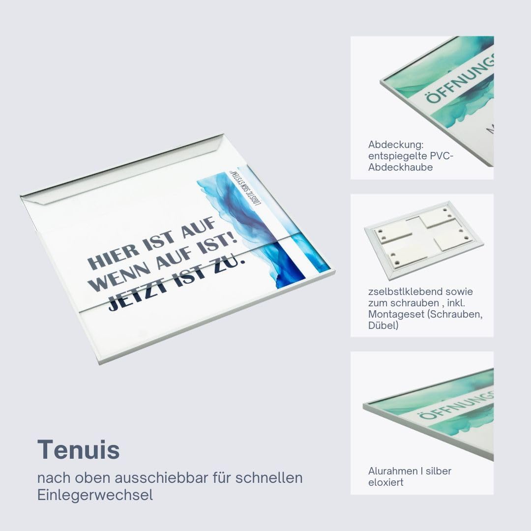 Türschild Tenuis für Büro (DIN A5 quer), DIN A5 quer