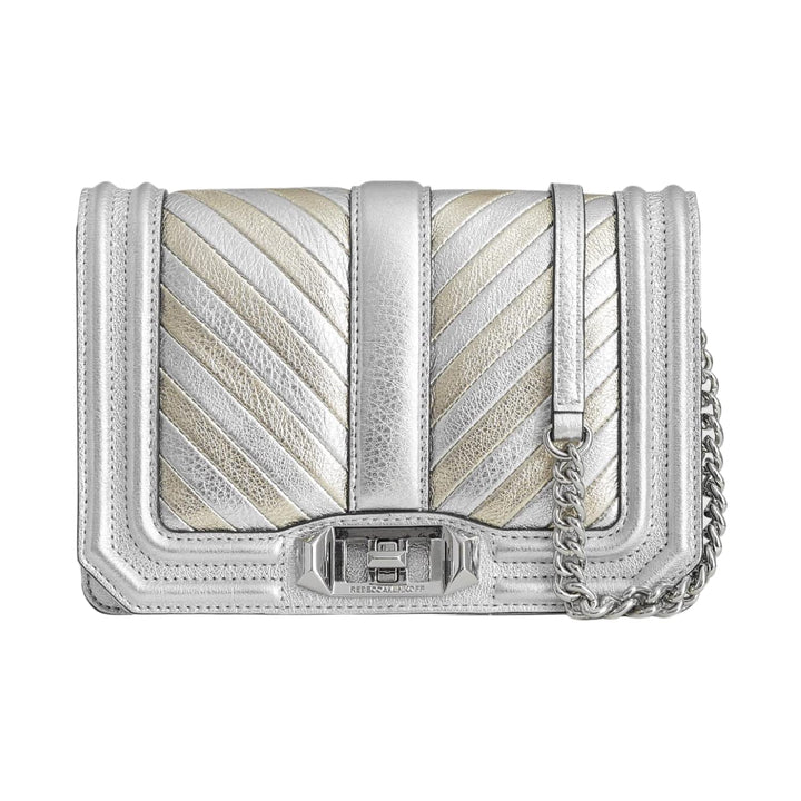 Rebecca Minkoff Women's Chevron Quilted Love Crossbody Bag Einheitsgrösse Mehrfarbig/Silber, Einheit