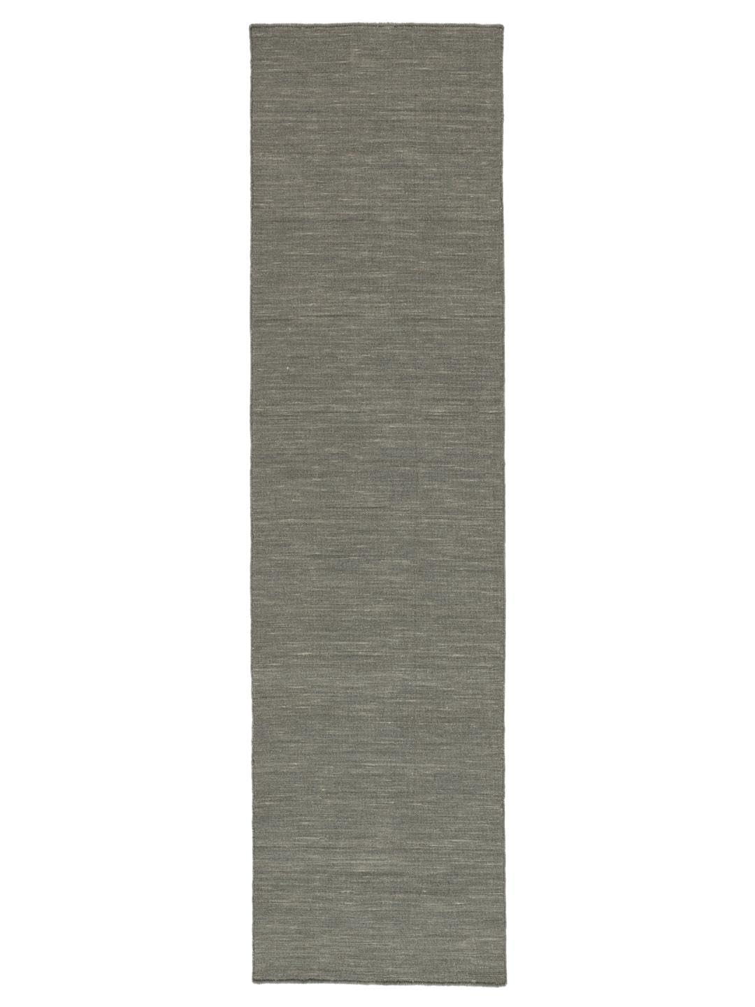 RugVista Handloom Flat Teppich, 80 x 300 cm, Dunkel Grau | Kelim, Rechteckig, Mittlerer Stapel, Nur