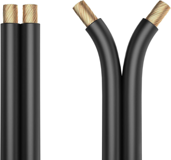 PureLink Lautsprecherkabel OFC 2x2,50mm² (0,20mm), 30,0m, schwarz mit roter Kennlinie, Set mit 8 Ban