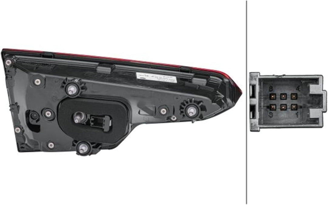 HELLA 2SV 012 247-281 Heckleuchte - LED - schwarz - innerer Teil - ECE/CCC - für Rechtsverkehr - rec