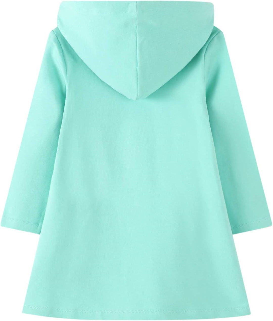 FILOWA Kapuzenkleid für Mädchen Kapuzenpullover Kleider Baumwolle Streifen Pailletten Stickerei Lang