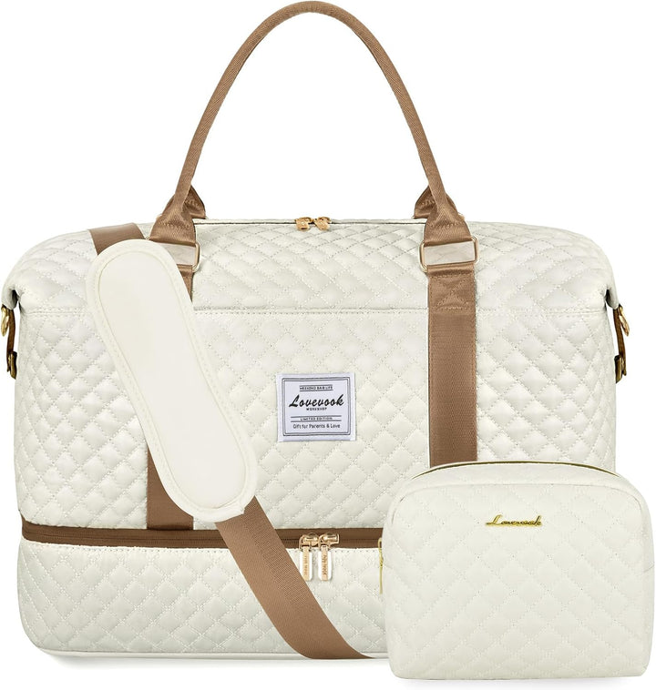 LOVEVOOK Reisetasche Damen Sporttasche Gross mit Schuhfach & Nassfach Weekender Travel Duffle Bag mi
