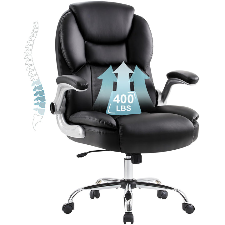 IWMH Grosser und hoher Bürostuhl 180KG, Schreibtischstuhl Ergonomisch, Chefsessel Computerstuhl mit