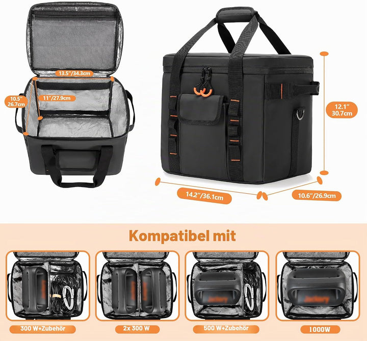 Trunab Wasserdichte Tragetasche Kompatibel mit Jackery Explorer 300/500/1000/1000Pro/ECOFLOW River 2