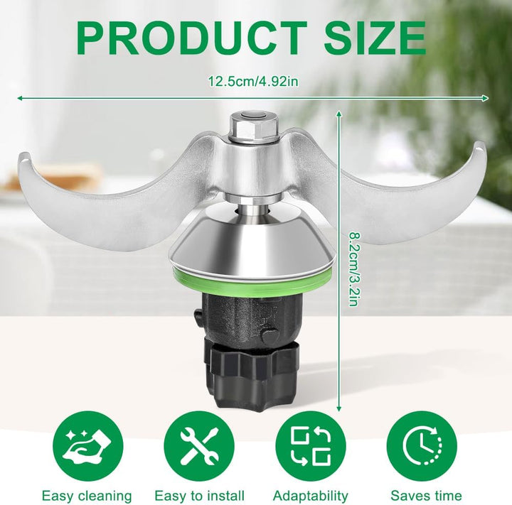 Teigmesser Thermomix TM6, Messer für Vorwerk Thermomix TM5,TM6 Küchenmaschine, Edelstahl Teigmischme