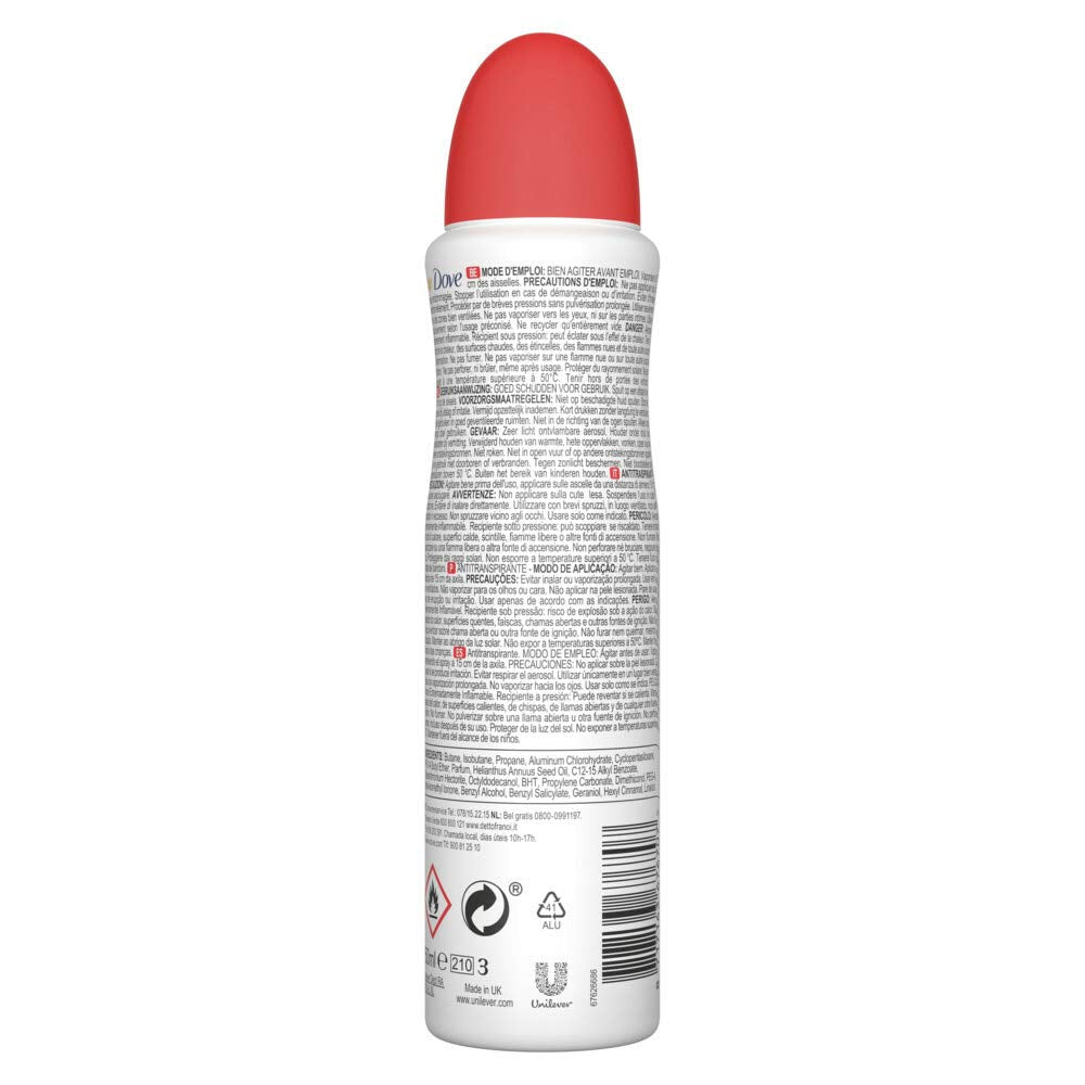 6er Pack - Dove Antitranspirant Deospray Women - Go Fresh Apple & White Tea - 150ml
