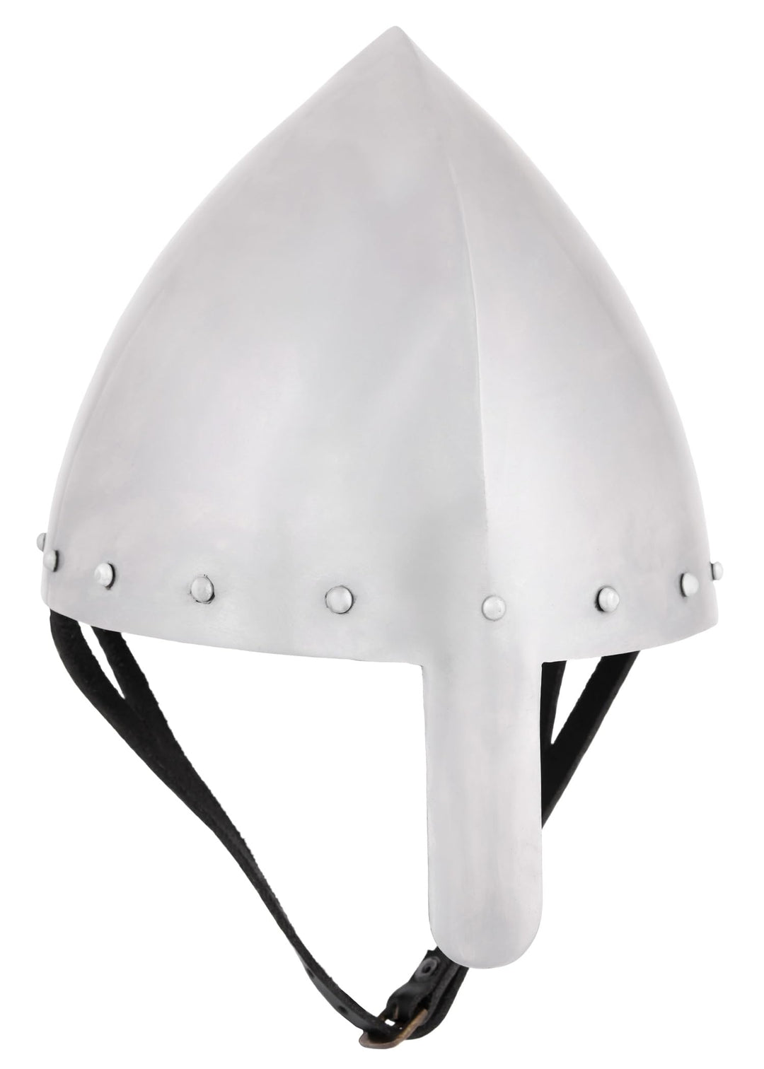 Ulfberth Konischer Nasalhelm | Tschechicher Olmütz Helm | Normannen Helm aus 2 mm Stahl mit verstärk