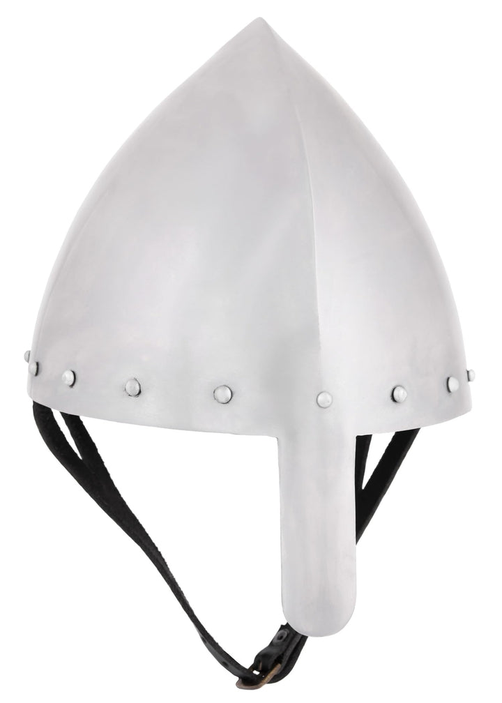 Ulfberth Konischer Nasalhelm | Tschechicher Olmütz Helm | Normannen Helm aus 2 mm Stahl mit verstärk