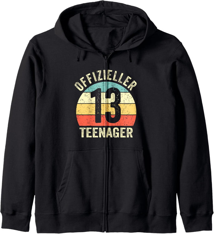 Endlich 13. Geburtstag Junge Mädchen Offizieller Teenager Kapuzenjacke