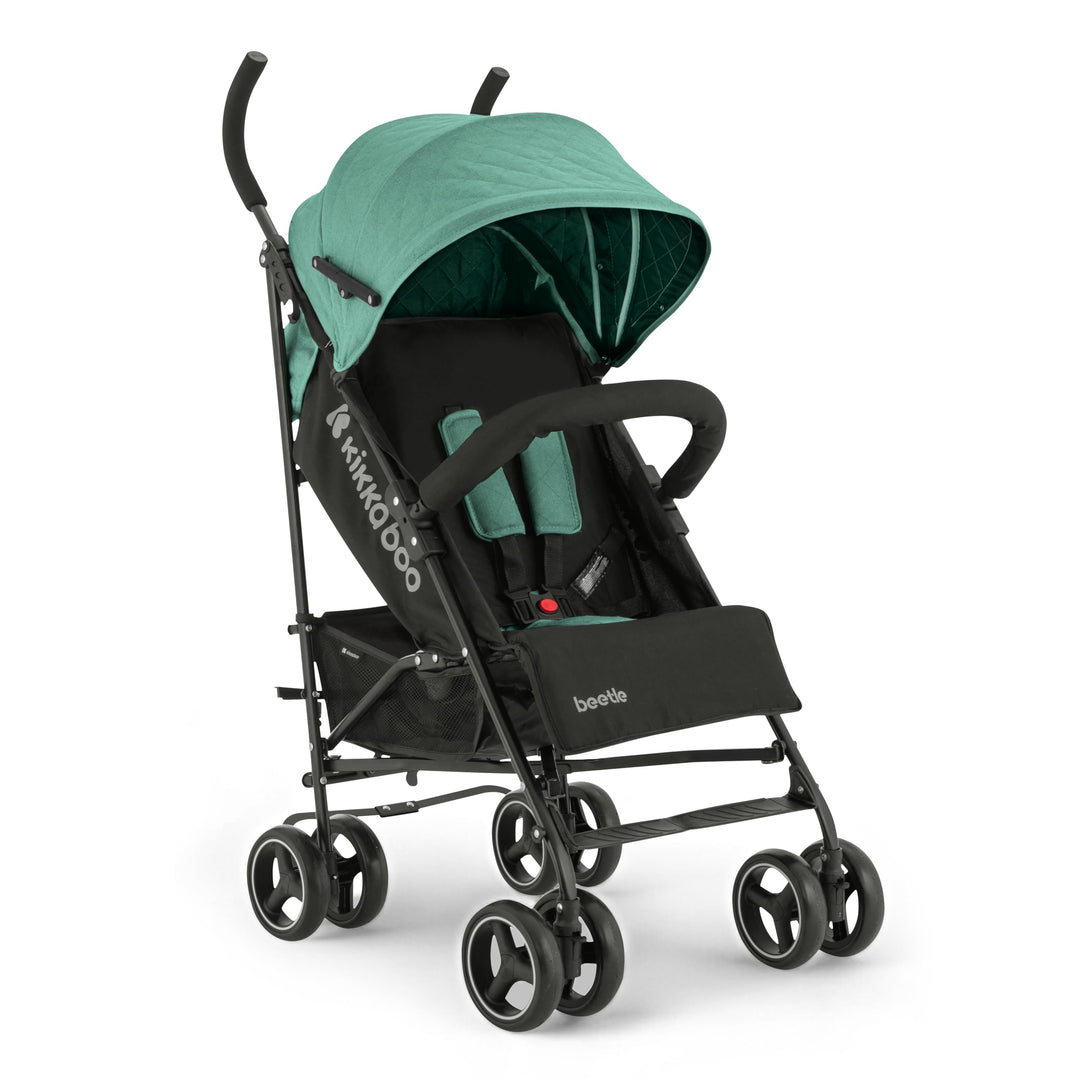 KikkaBoo BEETLE Kinderwagen, Babysportwagen bis zu 22 kg, Zusammenklappbar, Leicht, Kompakt, Minze,