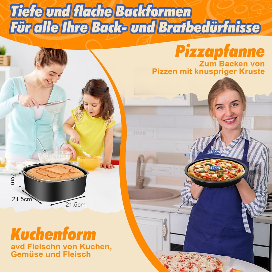 22CM Heissluftfritteuse Zubehör - Airfryer Zubehör für COSOR Turboblaze 5.5L / 6L / 6.2L Turbo Tower