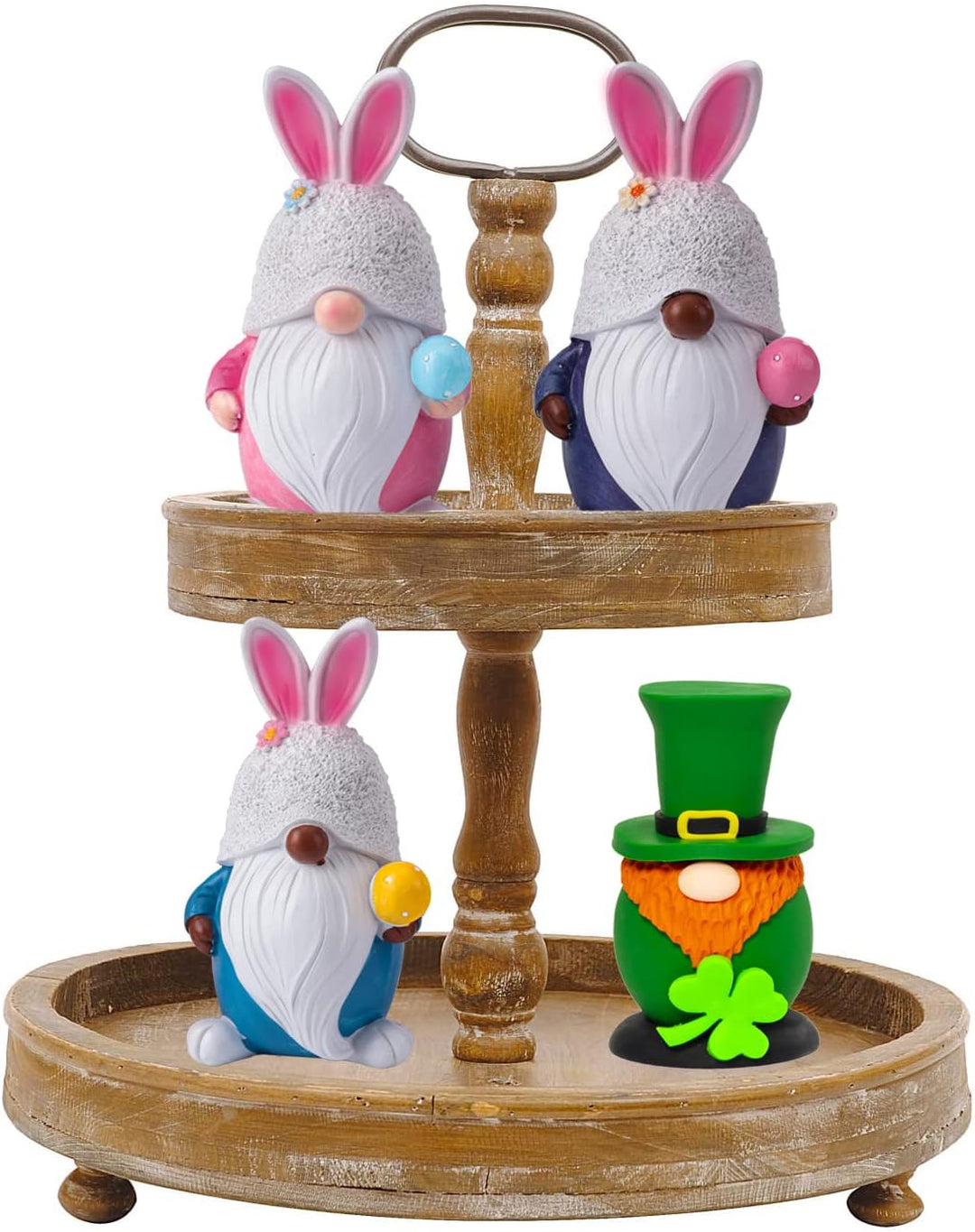 Ostern Deko Hasen Wichtel, Handgemachte Osterhasen Zwerg mit Eiern,Osterhasen Puppen für Osterdekora