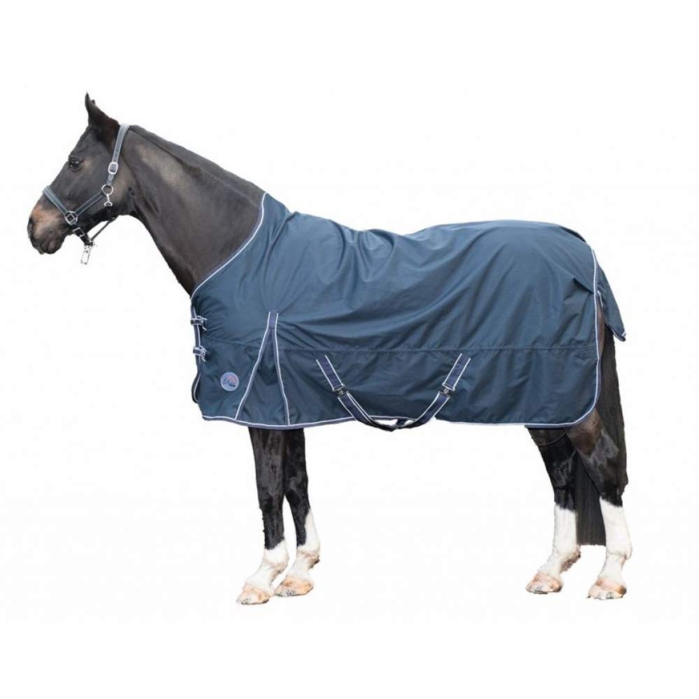 HKM Weidedecke Highneckdecke -Starter- 600D 11657 mit glattem mit Polarfleece dunkelblau (135), 135