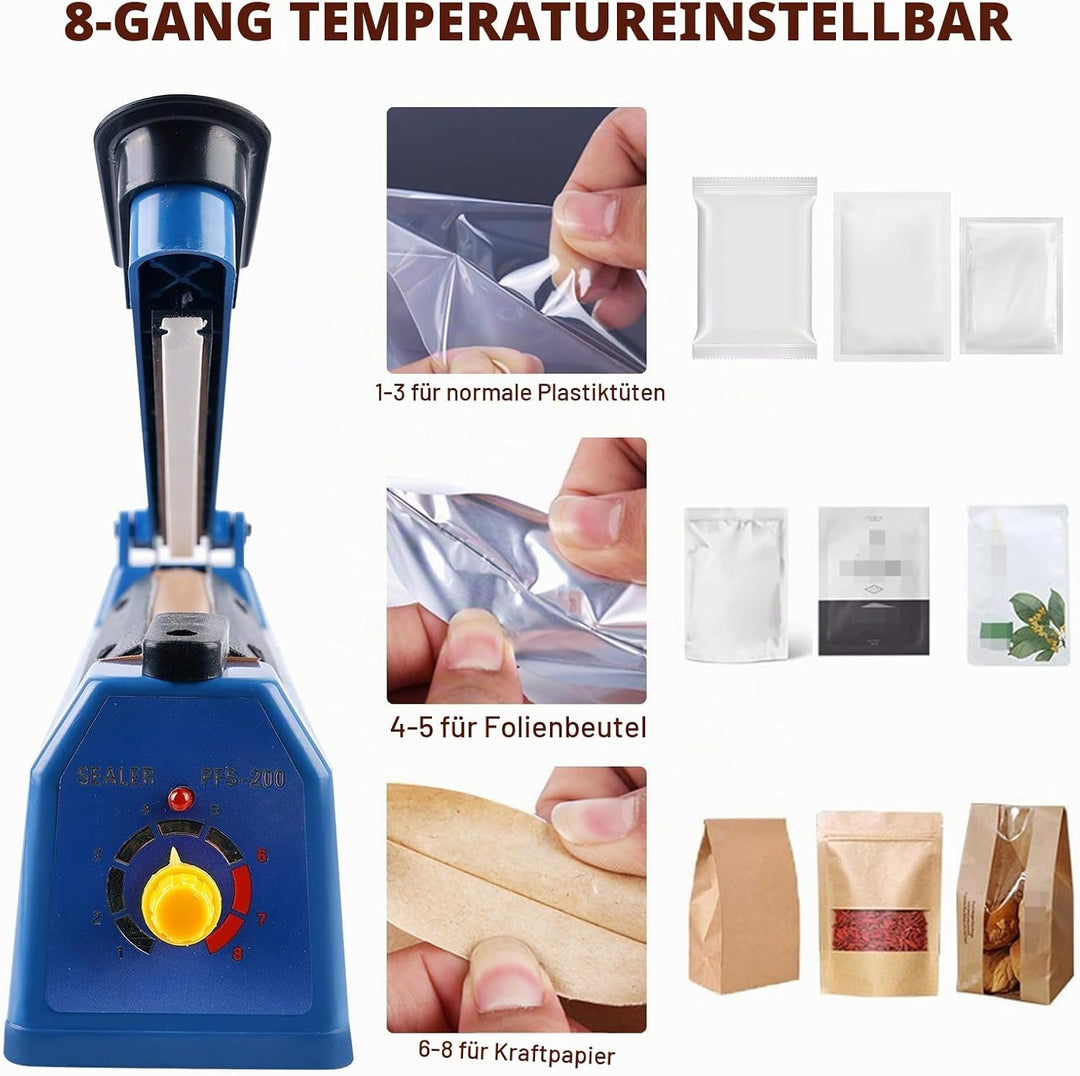 Heisssiegelgerät, 300mm Folienschweissgerät, Bag Sealer, Mini Folienschweissgerät, Plastiktüten Tüte