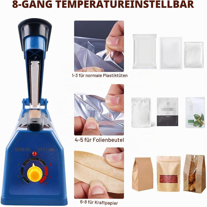 Heisssiegelgerät, 300mm Folienschweissgerät, Bag Sealer, Mini Folienschweissgerät, Plastiktüten Tüte