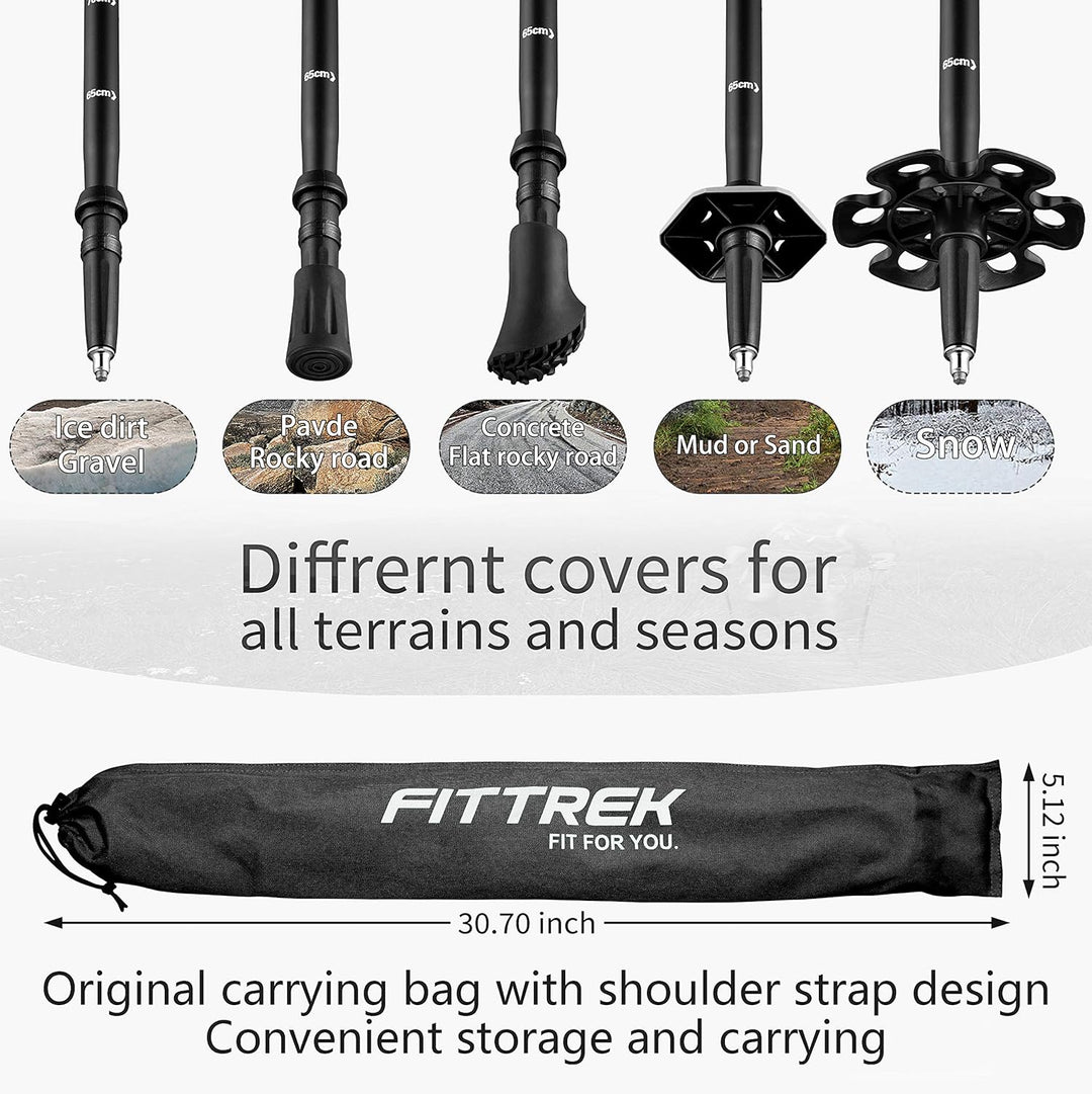 FitTrek Wanderstöcke Kinder - Trekkingstöcke - Walking Stöcke Teleskop - Wanderstocke Kinder - Walki