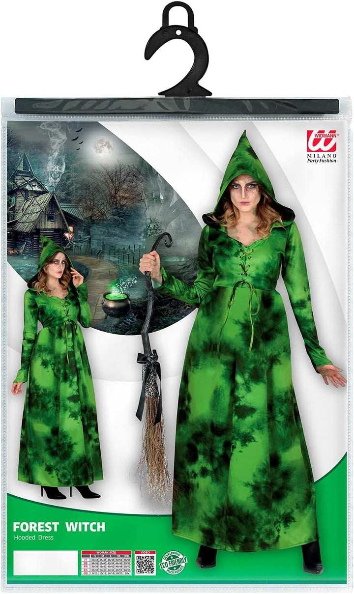 WIDMANN 10714 COSTUME STREGA DELLA FORESTA XL VERDE LUNGO 
