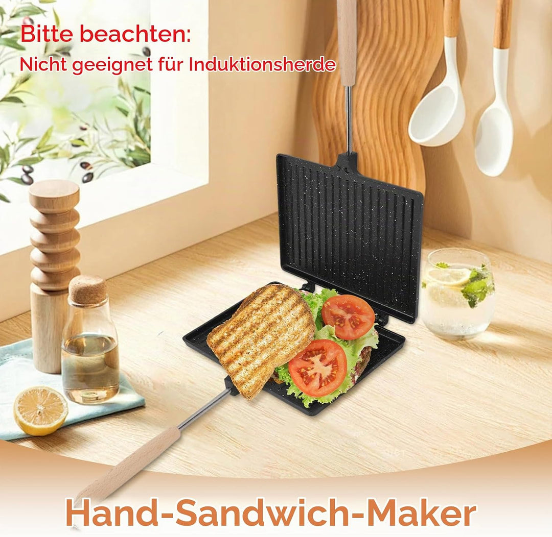 Doppelseitige Bratpfanne, Sandwich-Maker, Grillkäse-Maker, Antihaftbeschichtete Flip-Pfanne, Sandwic