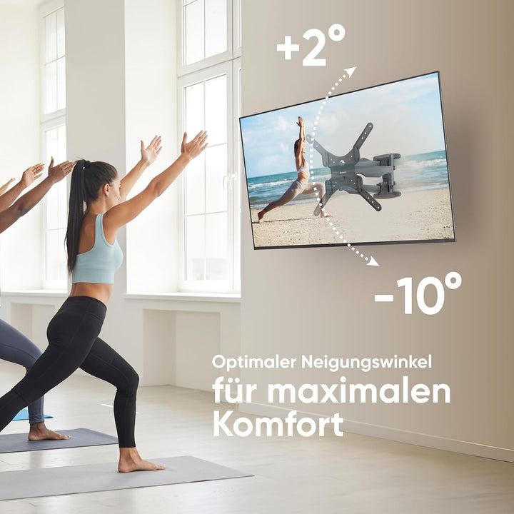ONKRON neig- und schwenkbare Halterung für TV 37" - 70" mit einem Gewicht bis zu 36,4 kg max VESA 40