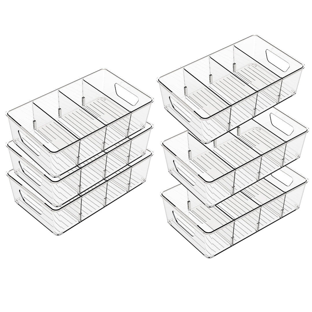 YIHAOBOX Kühlschrank Organizer 6er Set Ordnung im Kühlschrank, Stapelbar, Organizer, Fridge Organize