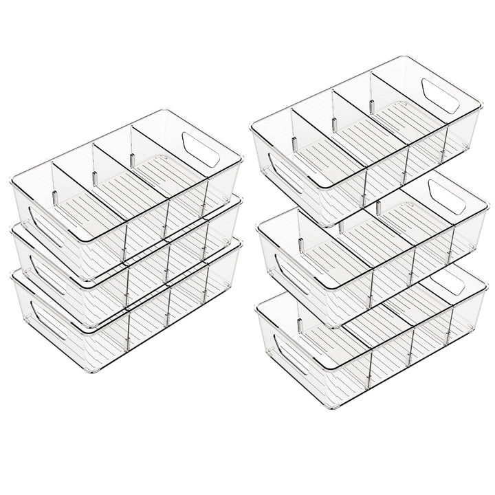 YIHAOBOX Kühlschrank Organizer 6er Set Ordnung im Kühlschrank, Stapelbar, Organizer, Fridge Organize