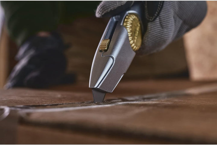 Stanley Messer Titan 2-10-122 (mit einziehbarer Klinge, 184 mm Länge, robustes Zinkdruckgehäuse mit