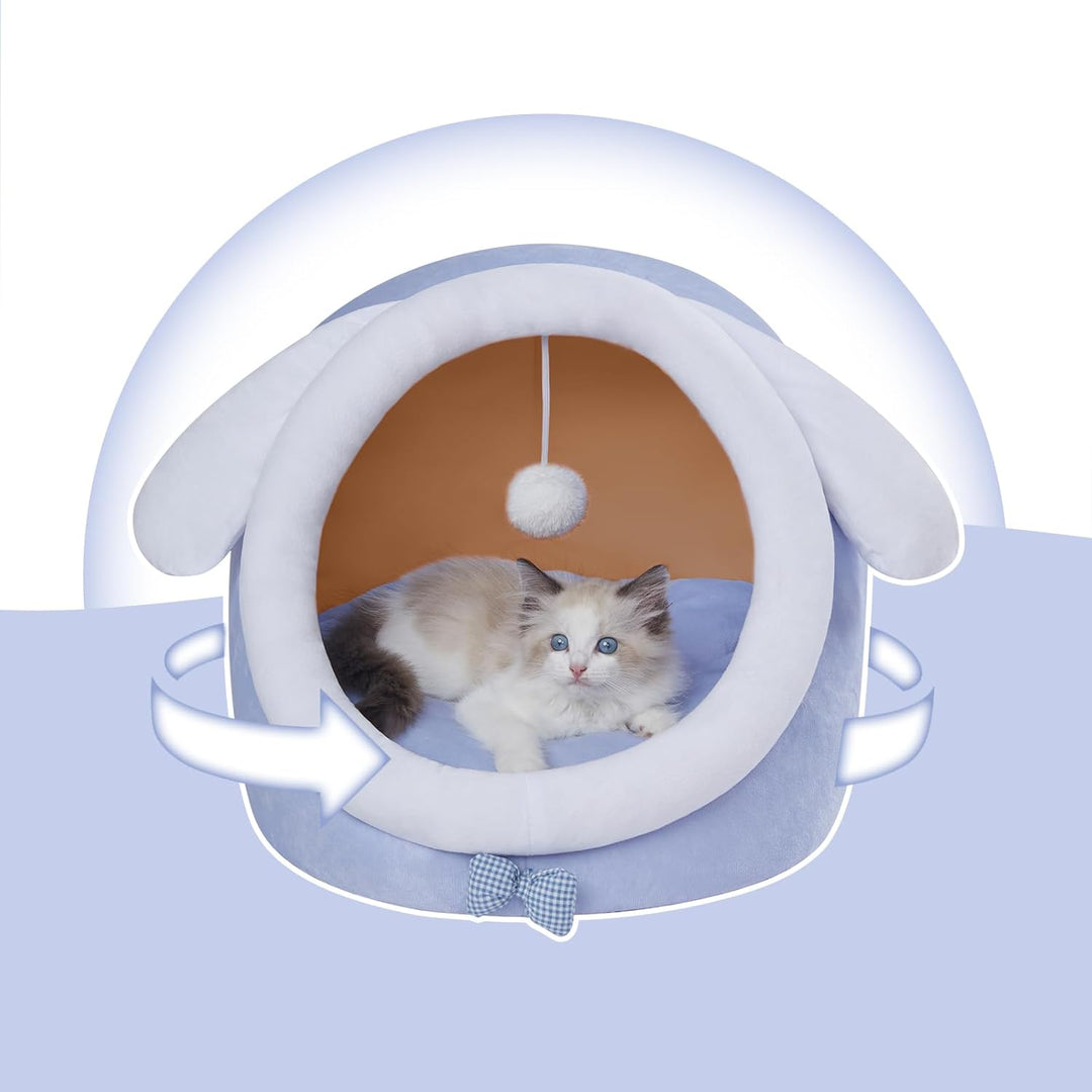 Jiupety Nettes Katzenhöhle, Katzen höhle Katzen bettchen, Katzen Bett M (38 cm x 37 cm x 32 cm), Kat