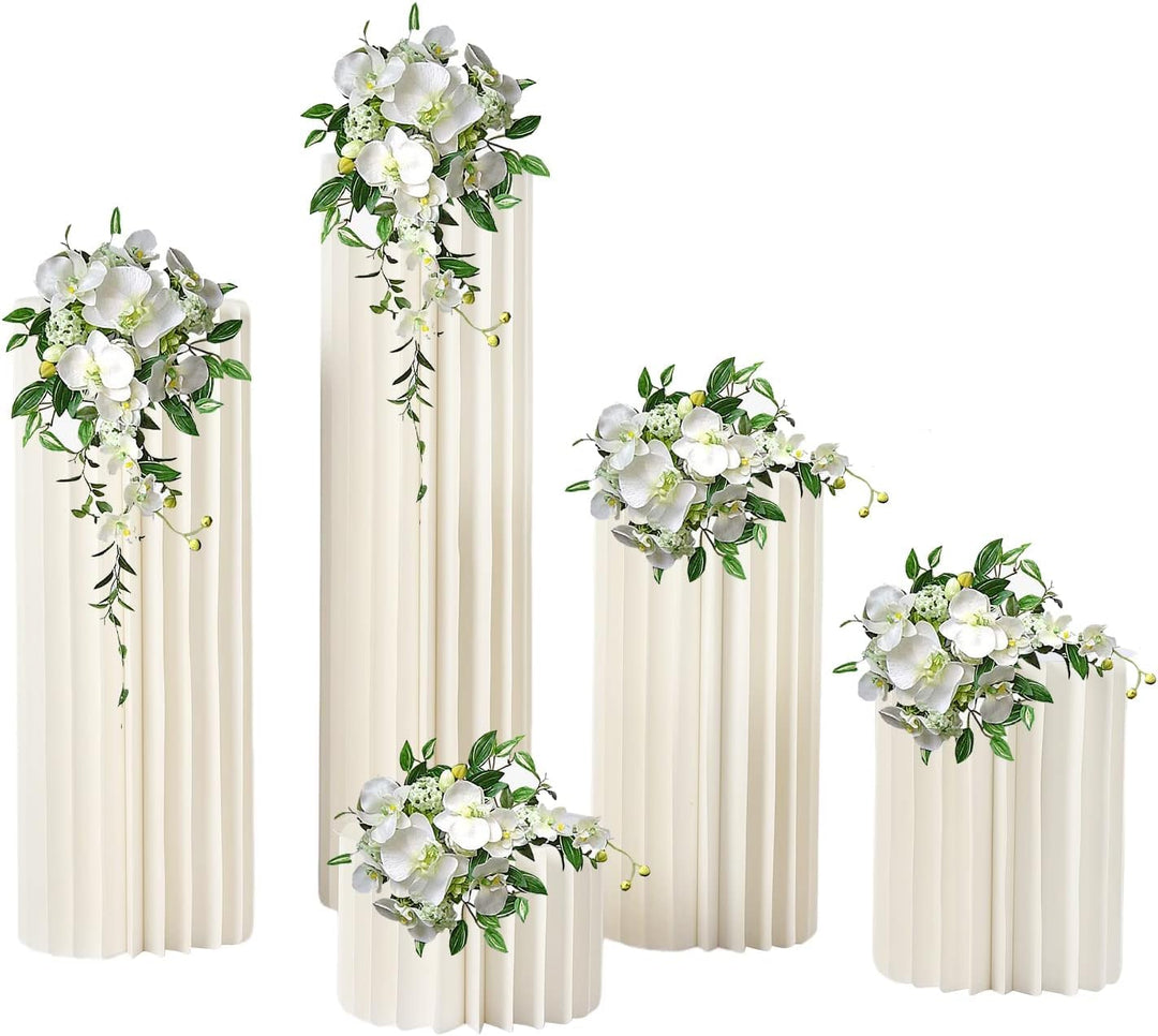 Loohacp Blumenständer Hochzeit Blumenständer, 5 Stück Faltbarer Dekosäule Partytische aus Karton Dis