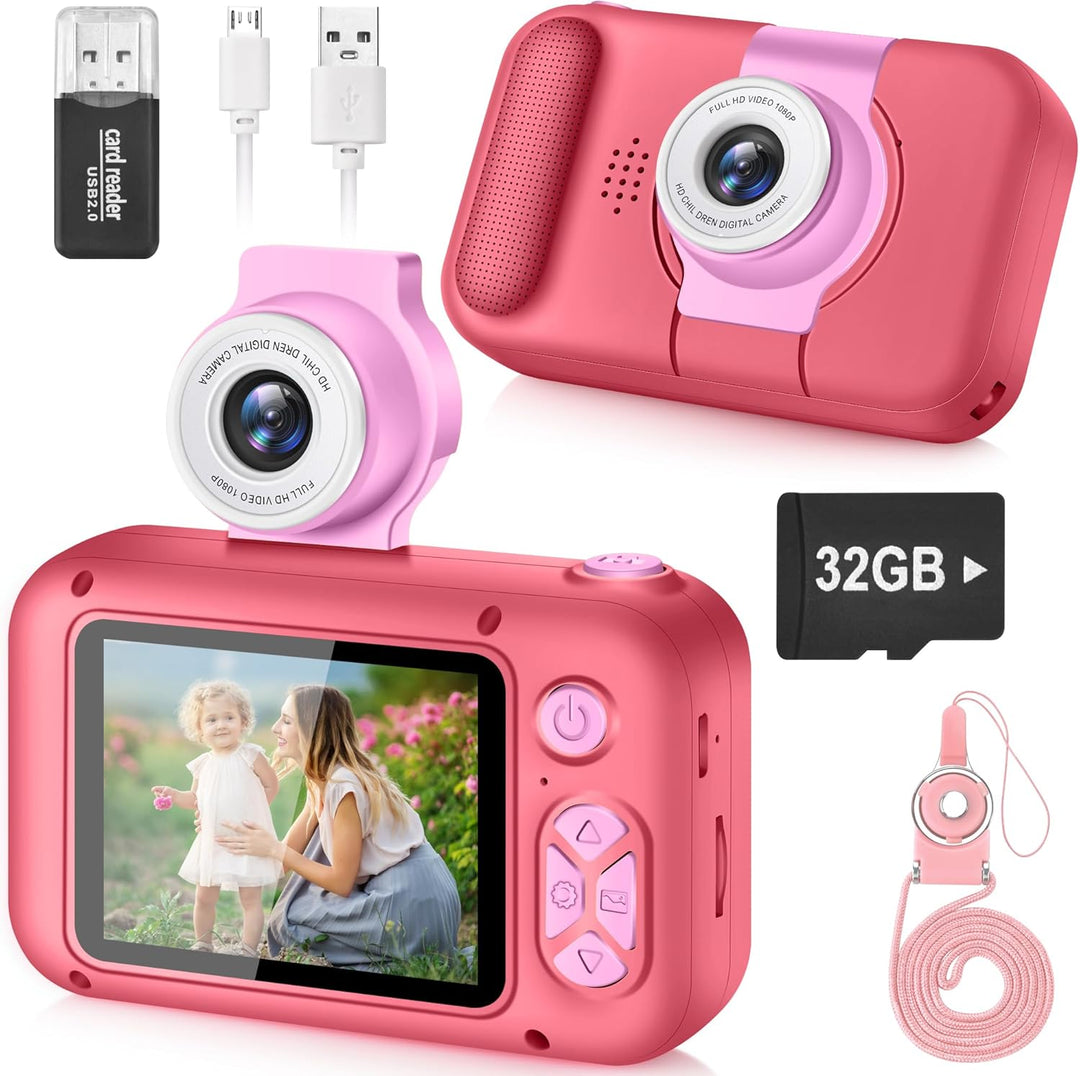 KinderKamera,ARNSSIEN Kinder Kamera,Selfie Kamera Kinder,Geschenk für3 4 5 6 7 8 9 10Jahre Mädchen u