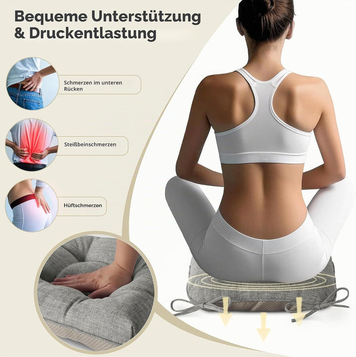 AddGrace 4er Set Sitzkissen 40 x 40cm Weiche Stuhlkissen mit 10cm Hochwertiger Polsterung für Innenb