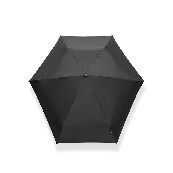 Senz 1010-0900 Micro Faltbarer Regenschirm Pure Black, Schwarz