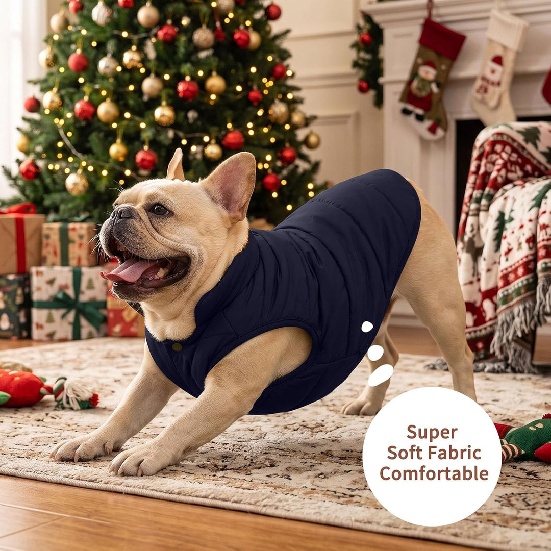 Hundejacke für den Winter und kaltes Wetter, 2-lagiges Fleece, warm, weich, Winddicht, für kleine Hu