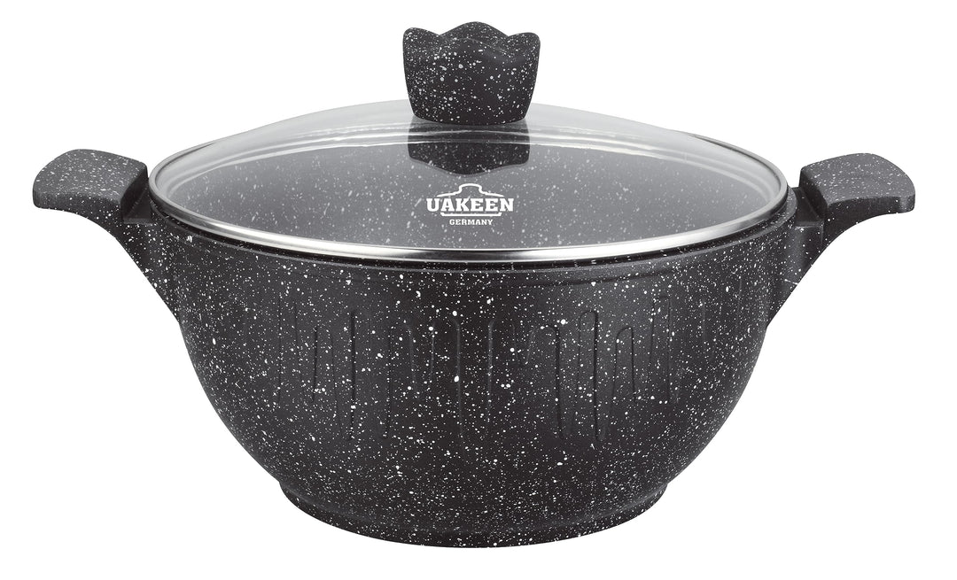 Kasan/Kazan mit Granit Keramikbeschichtung 6 Liter 28cm Durchmesser Keramik Design Kochtopf, 6 Liter