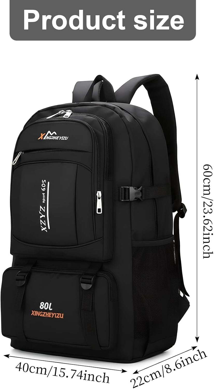 80L Wandern Rucksack,Extra Grosser Wander-Camping-Rucksack,WasSerdichter Grosser Outdoor Sport Reise