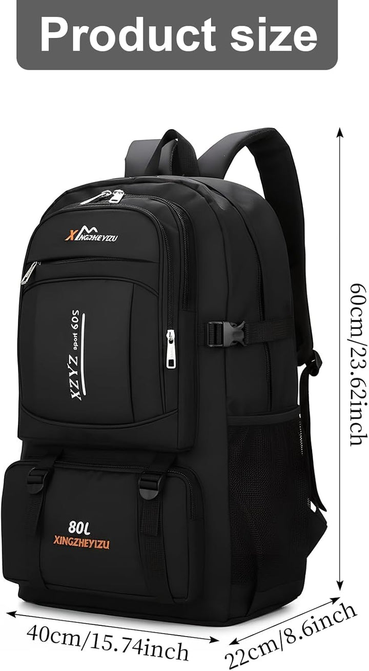 80L Wandern Rucksack,Extra Grosser Wander-Camping-Rucksack,WasSerdichter Grosser Outdoor Sport Reise