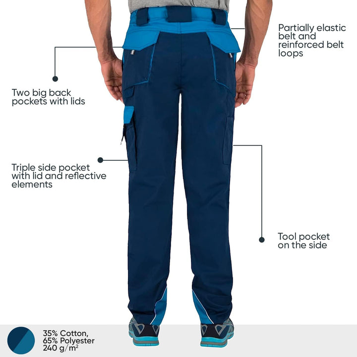 BWOLF Brave Arbeitshosen Männer Arbeitshose Herren Arbeitshose mit multifunktionalen Seitentaschen,