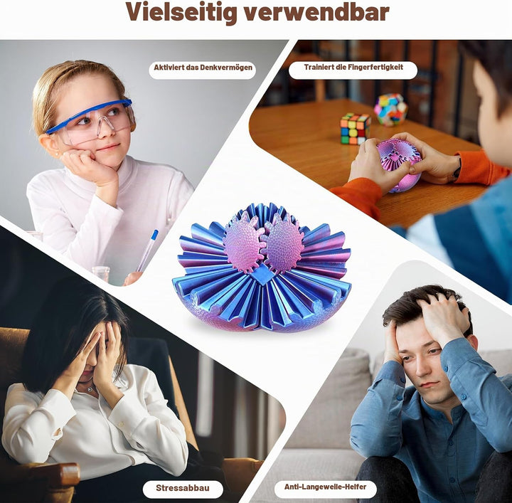 Gear Ball Fidget Spielzeug Steampunk Zahnrad Kugel Stressabbau Sensorisches Spielzeug autistische Ki