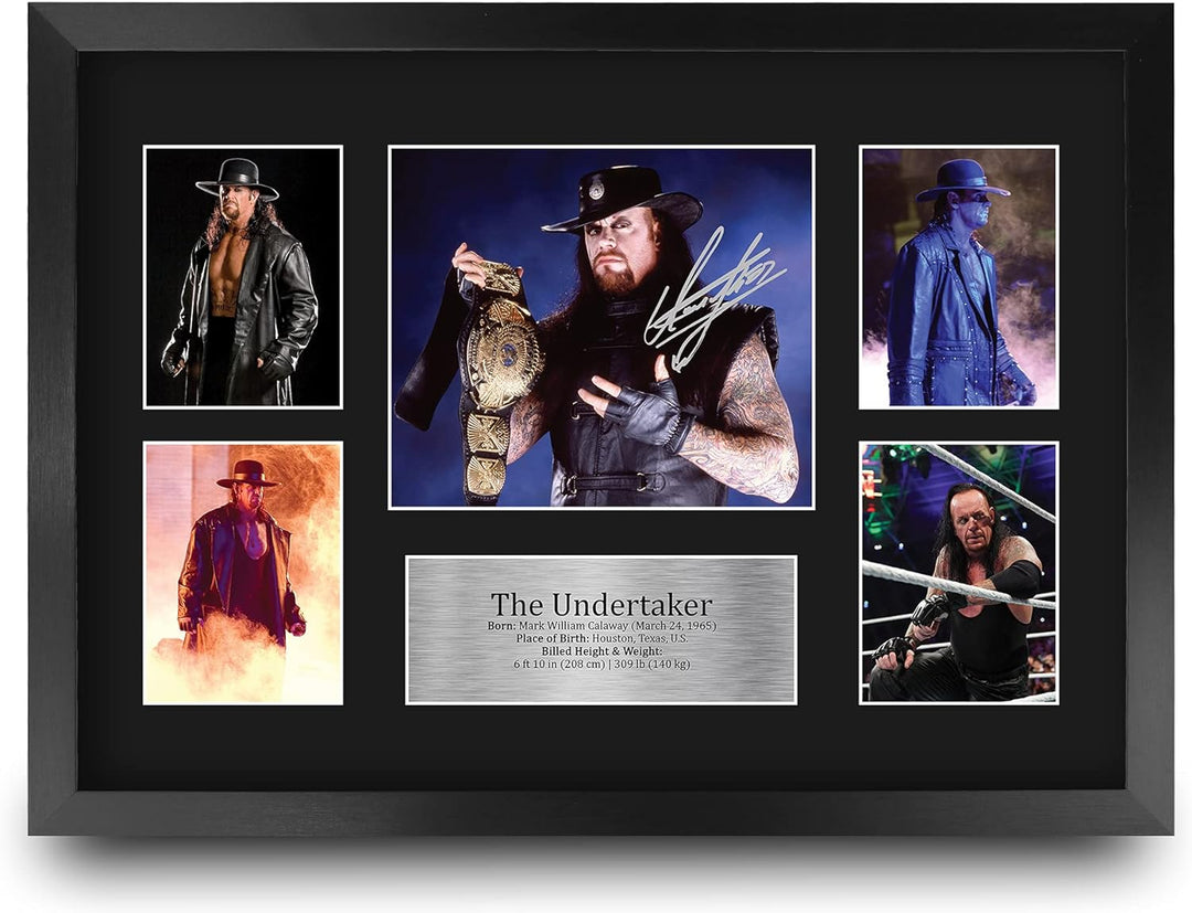 HWC Trading FR A3 The Undertaker Wrestling Geschenke Gedruckt, Signiert Autogramm Bild Für WWE & WWF