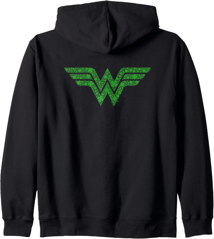 Wonder Woman St. Patrick's Day Shamrock Logo Kapuzenjacke