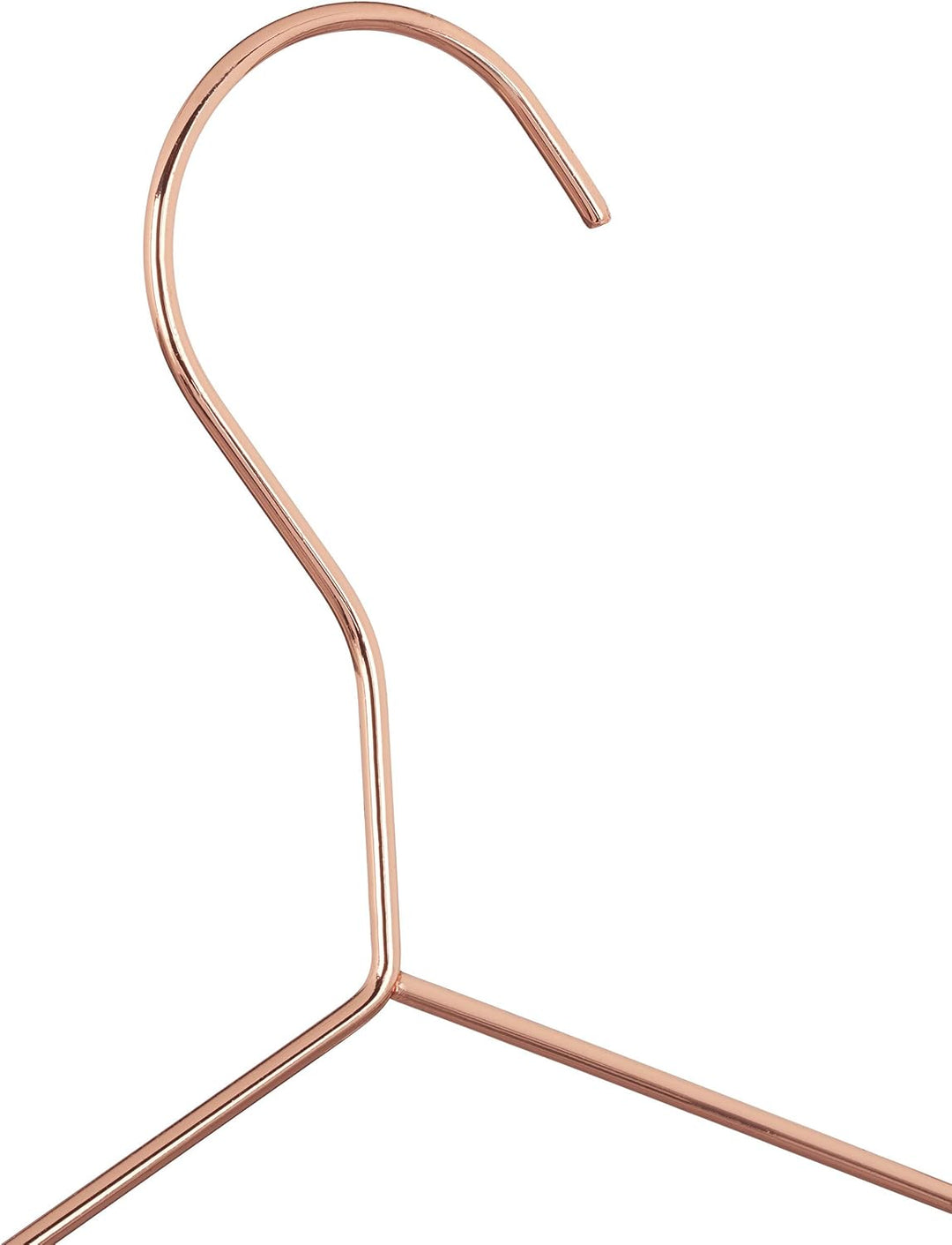 Relaxdays 100 x Kleiderbügel roségold, dünn, Elegante Drahtbügel für Tops, glänzende Bügel, platzspa