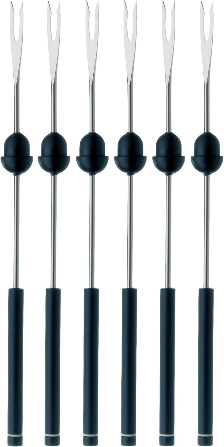 WMF Allegro Fondue-Set 11-teilig, für 6 Personen, mit Brenner und Gabeln, Cromargan Edelstahl, Fondu