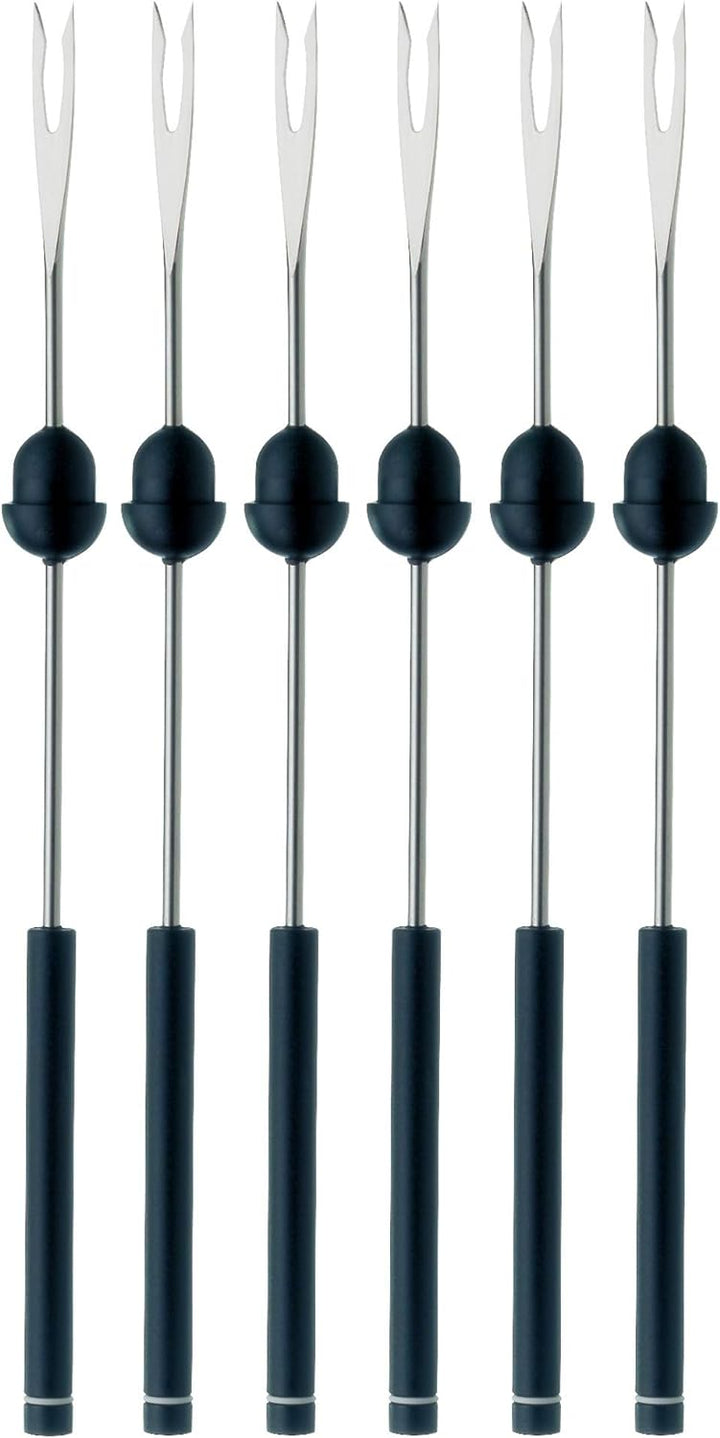 WMF Allegro Fondue-Set 11-teilig, für 6 Personen, mit Brenner und Gabeln, Cromargan Edelstahl, Fondu