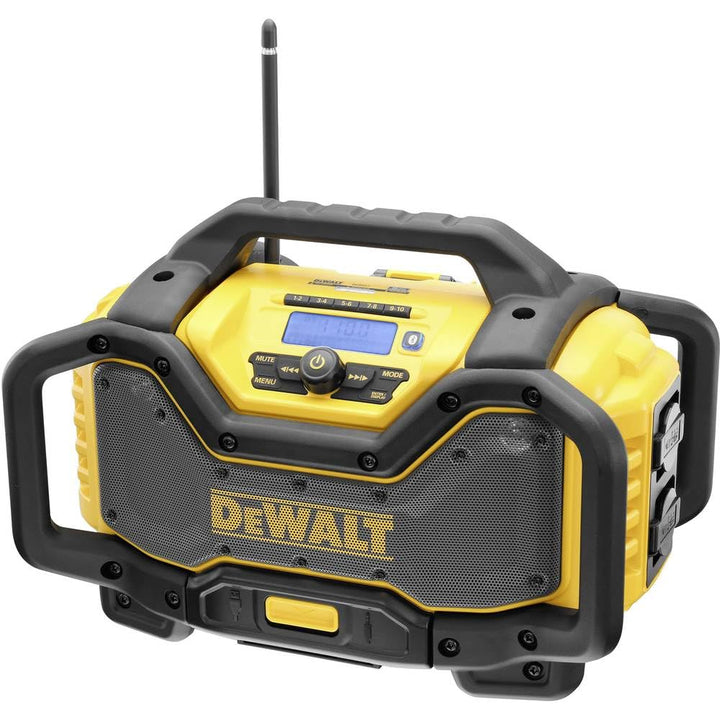 Dewalt Akku- und Netz-Radio (mit Ladefunktion, DAB+ und AM/FM-Stereo, leistungsstarke Lautsprecher,
