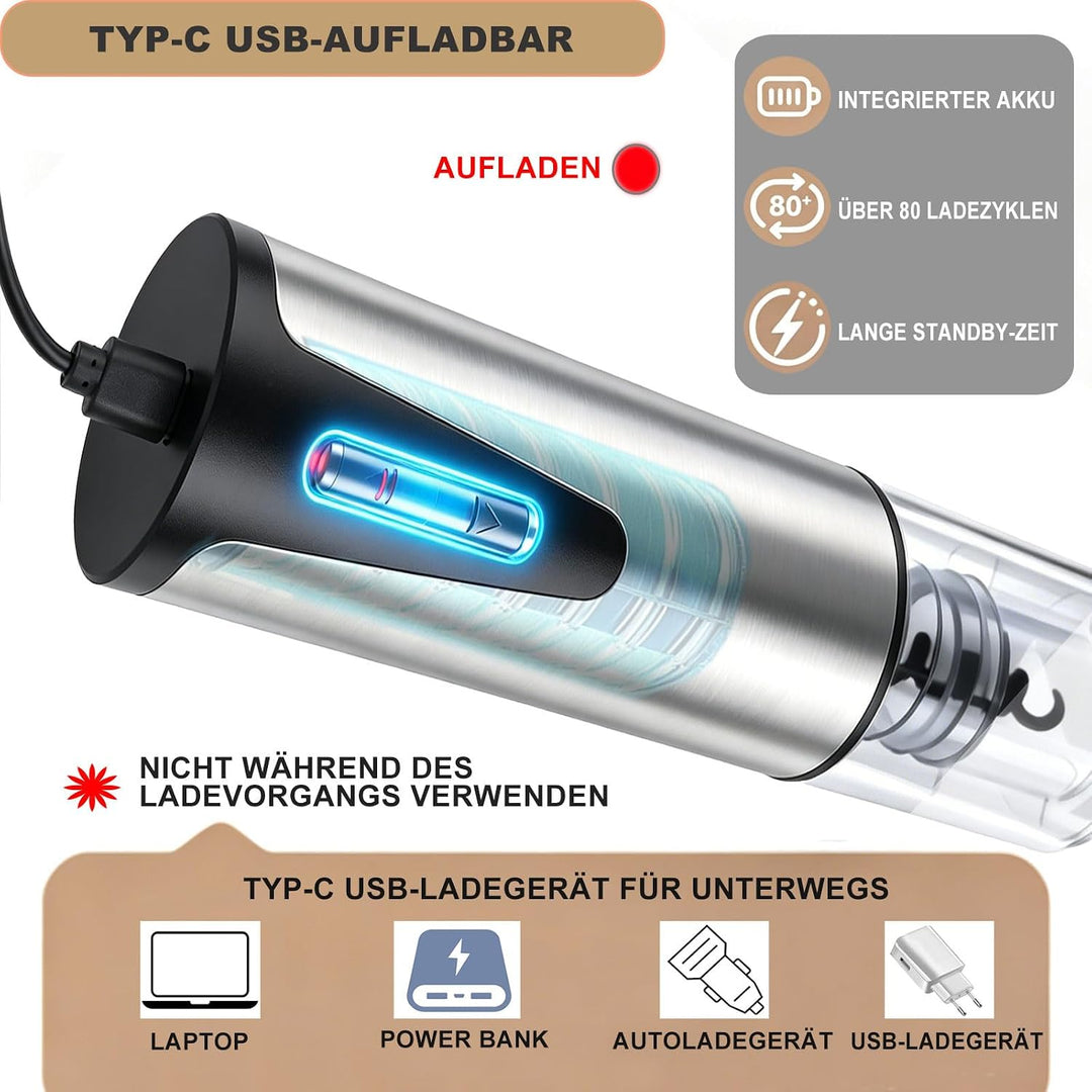 Elektrisches Weinflaschenöffner-Set Wiederaufladbares 5-in-1 Elektrischer Weinöffner Geschenkset, mi