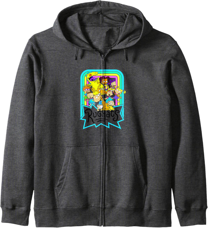 Rugrats Neon Rainbow Reptar And Friends Kapuzenjacke