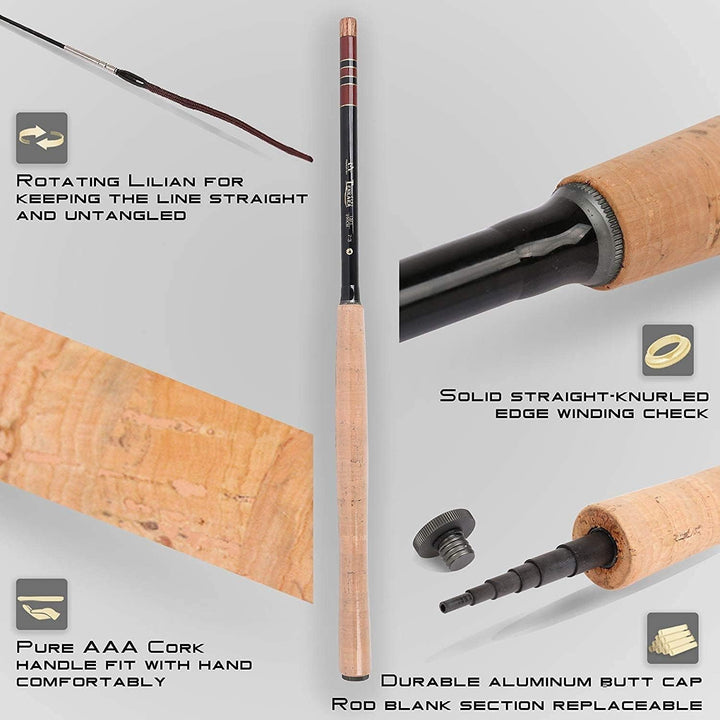 Maximumcatch Fliegenfischen Tenkara Rute/Rute Combo Komplete Outfit 10/11/12/13ft Rute mit Schnüre u